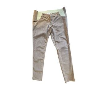 New Womens Isabel Maternity Corduroy Pants Size 10 30R Brown Skinny